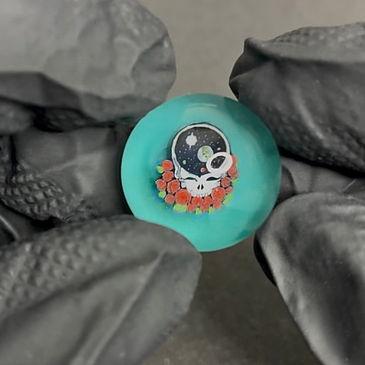 Keys X Dave Strobel Space Stealie Grateful Dead Marble 22mm