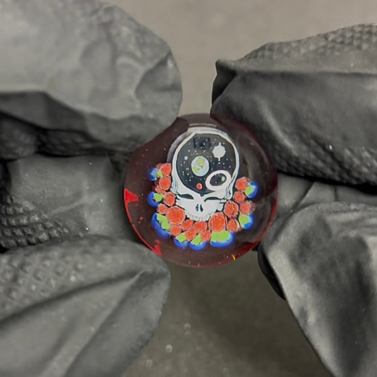 Keys X Dave Strobel Space Stealie Grateful Dead Marble 22mm