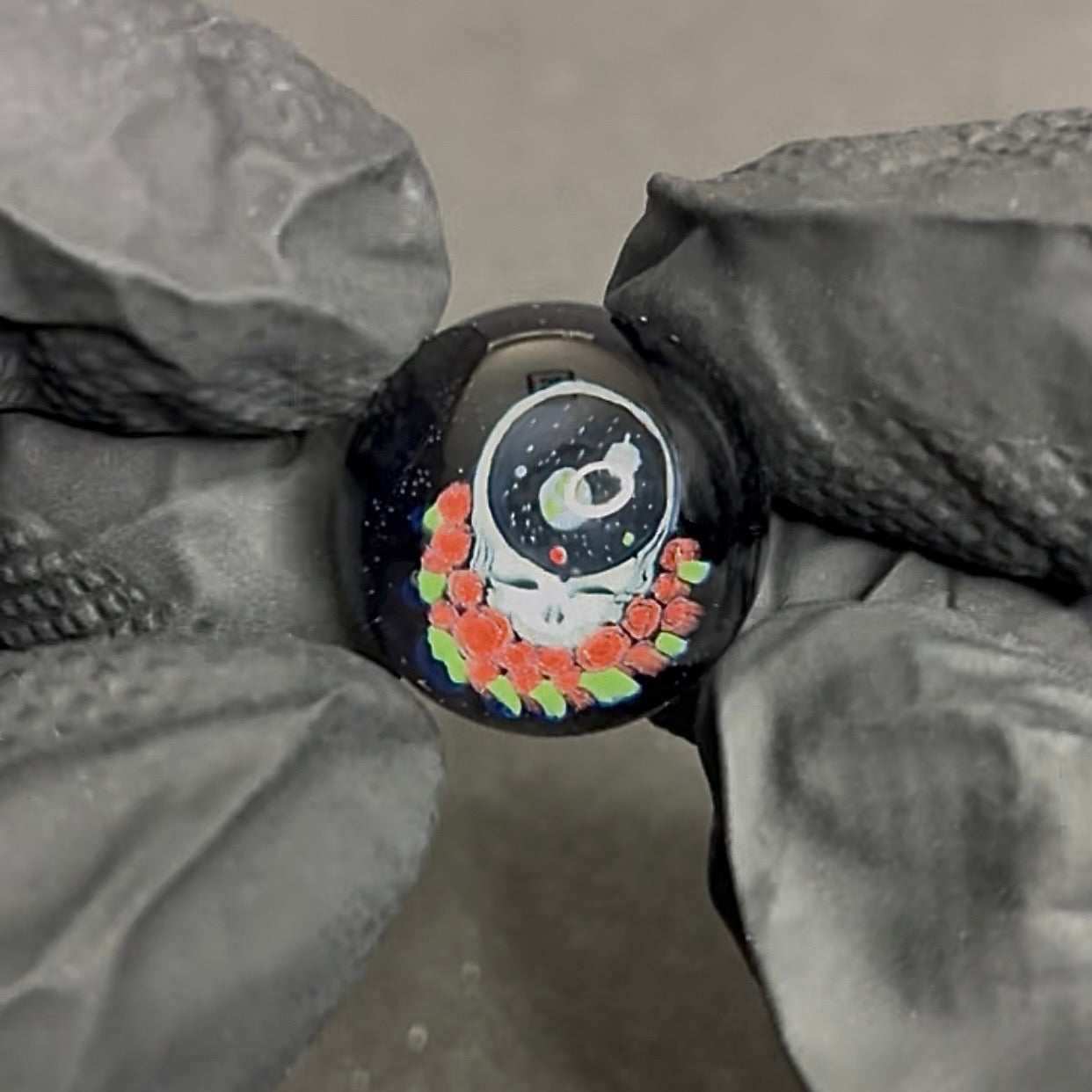Keys X Dave Strobel Space Stealie Grateful Dead Marble 22mm