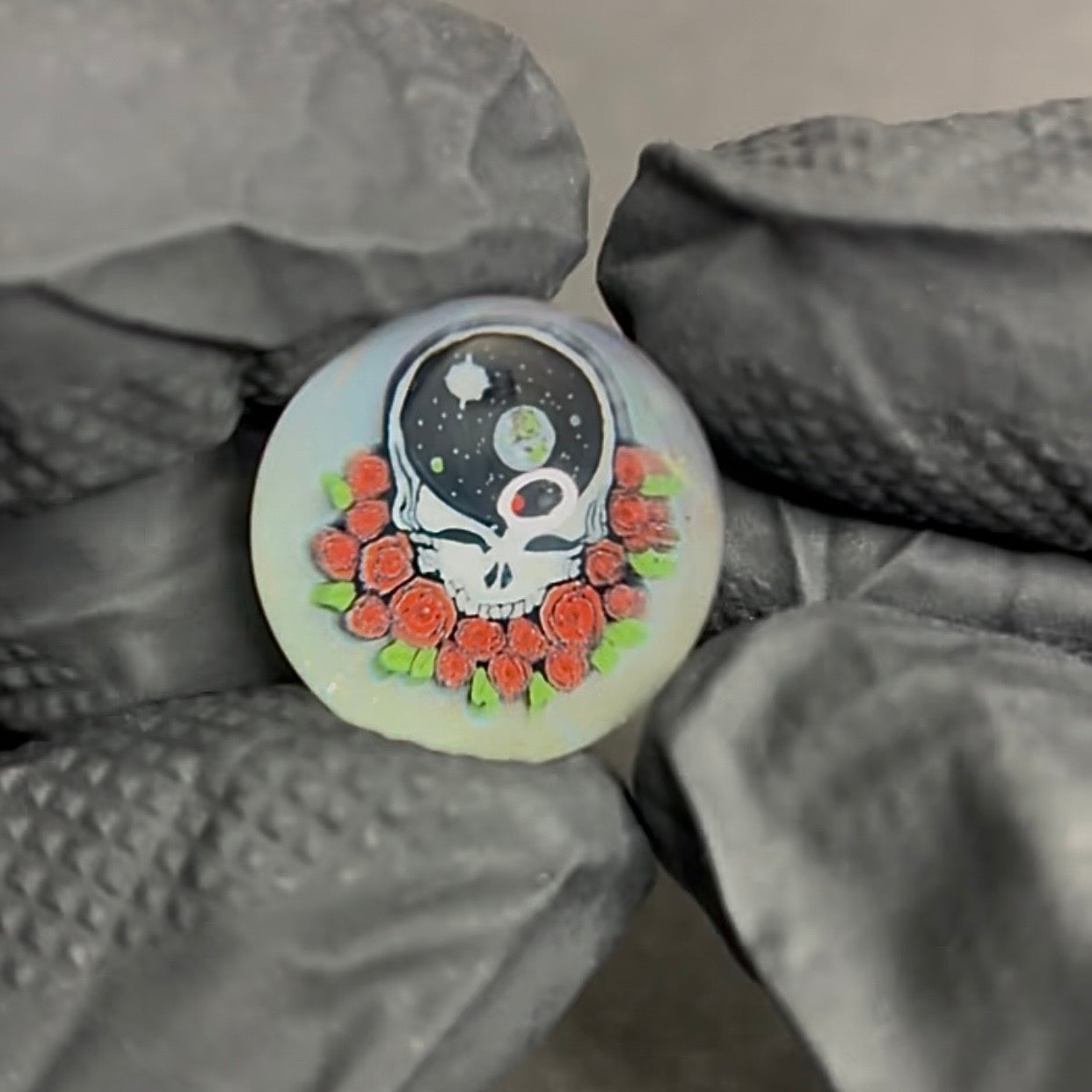 Keys X Dave Strobel Space Stealie Grateful Dead Marble 22mm