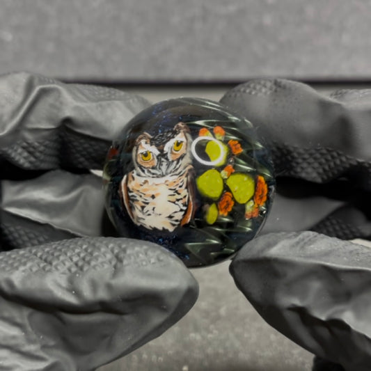 Stephen Boehme Owl Marble 1.2” #30