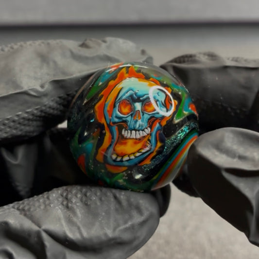 Stephen Boehme Fire Skull Marble 1.2 #3