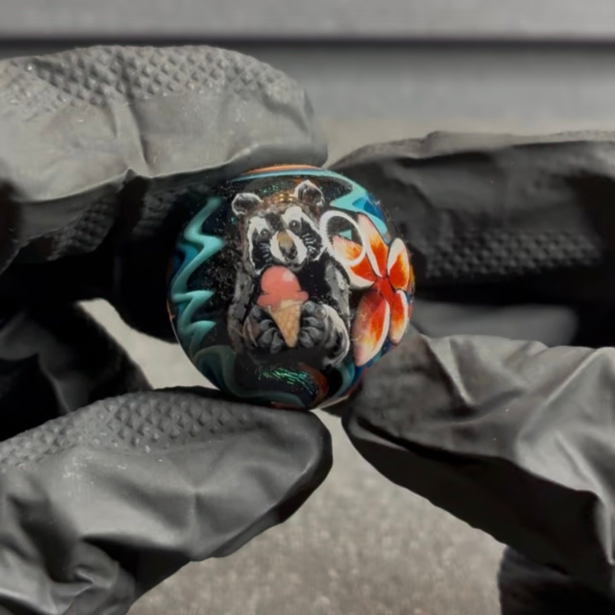 Stephen Boehme X Ian Michael Trashcan Raccoon Marble 1.2 #20