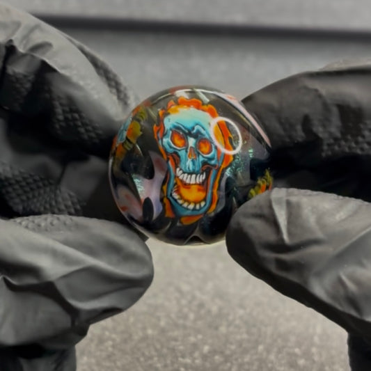 Stephen Boehme Fire Skull Marble 1.2 #48