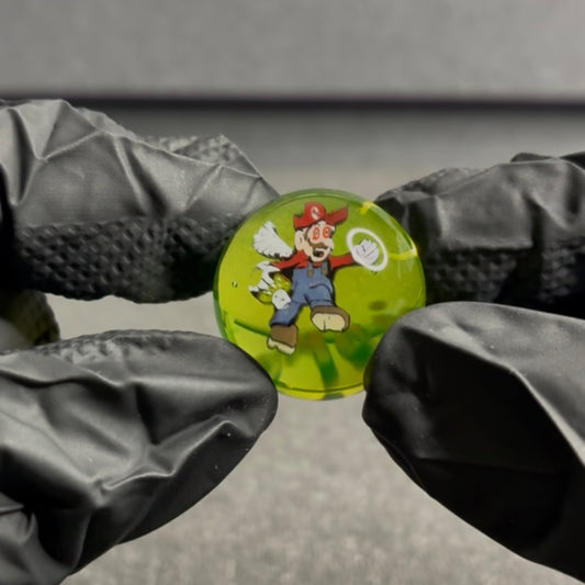 MicrosWorkshop Tripping Mario Slurper Marble 1” #10A