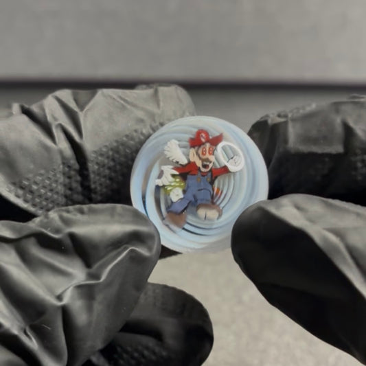MicrosWorkshop Tripping Mario Slurper Marble 1” #16A