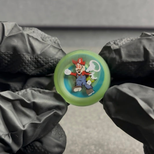 MicrosWorkshop Tripping Mario Slurper Marble 1” #18A