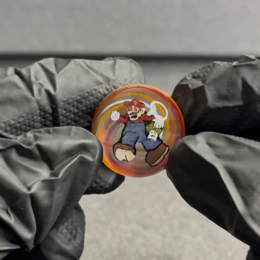 MicrosWorkshop Tripping Mario Slurper Marble 1” #20A