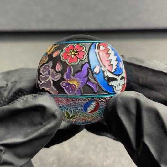 Masataka Joei Grateful Dead Marble 1.5” [Dancing Bears & Hand Sign]