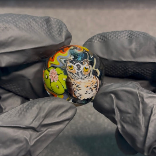 Stephen Boehme Owl Marble 1.2 #40