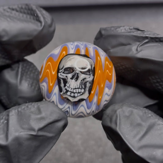 Stephen Boehme Skull Marble 1.2" #51C