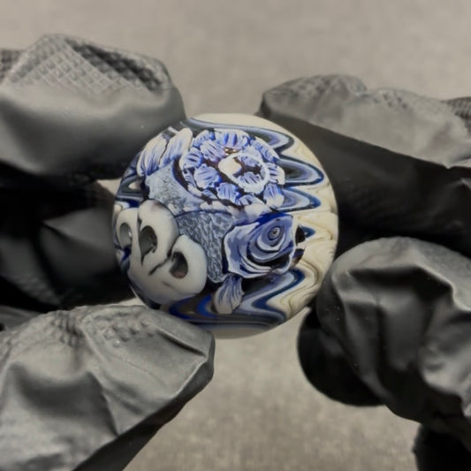 Stephen Boehme Blue Koi Fish Marble 1.3" #302
