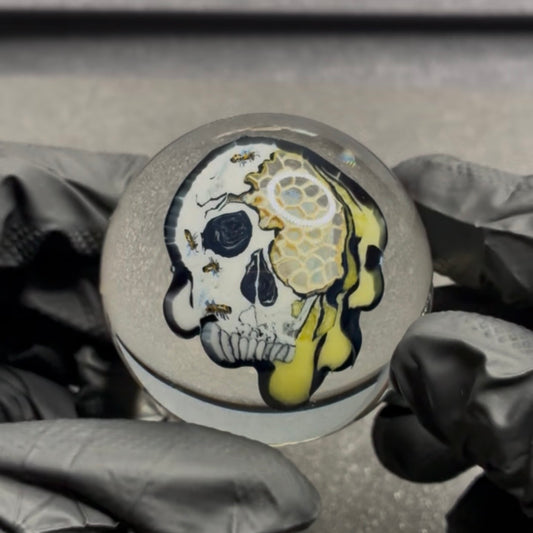 Stephen Boehme X Robert Koch Honeycomb Skull Marble 2.24" #409