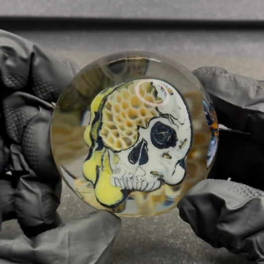 Stephen Boehme X Robert Koch Honeycomb Skull Marble 2.4" #411