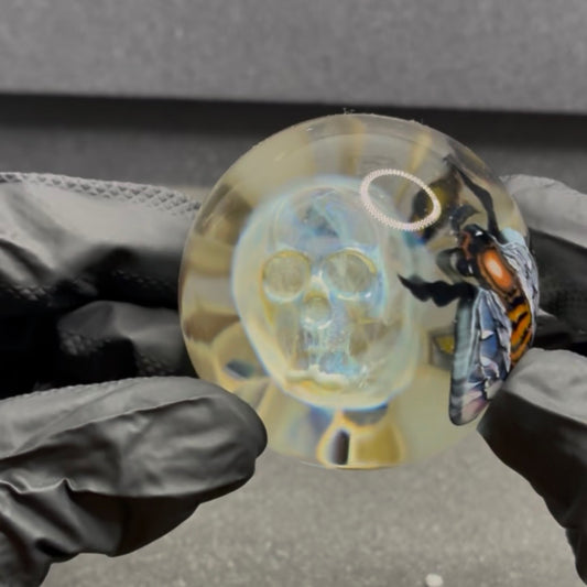 Stephen Boehme X Robert Koch Honeycomb Skull Marble 2.20" #416