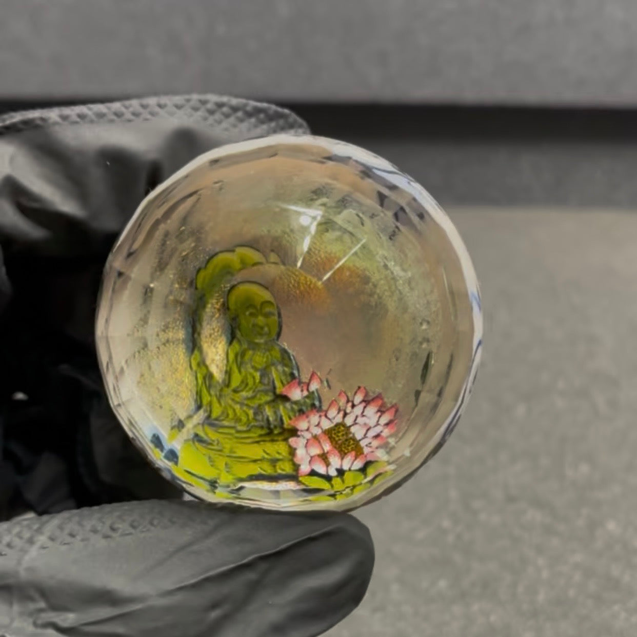 Stephen Boehme X Mr. Facet Buddha Koi Fish Marble 2" #419