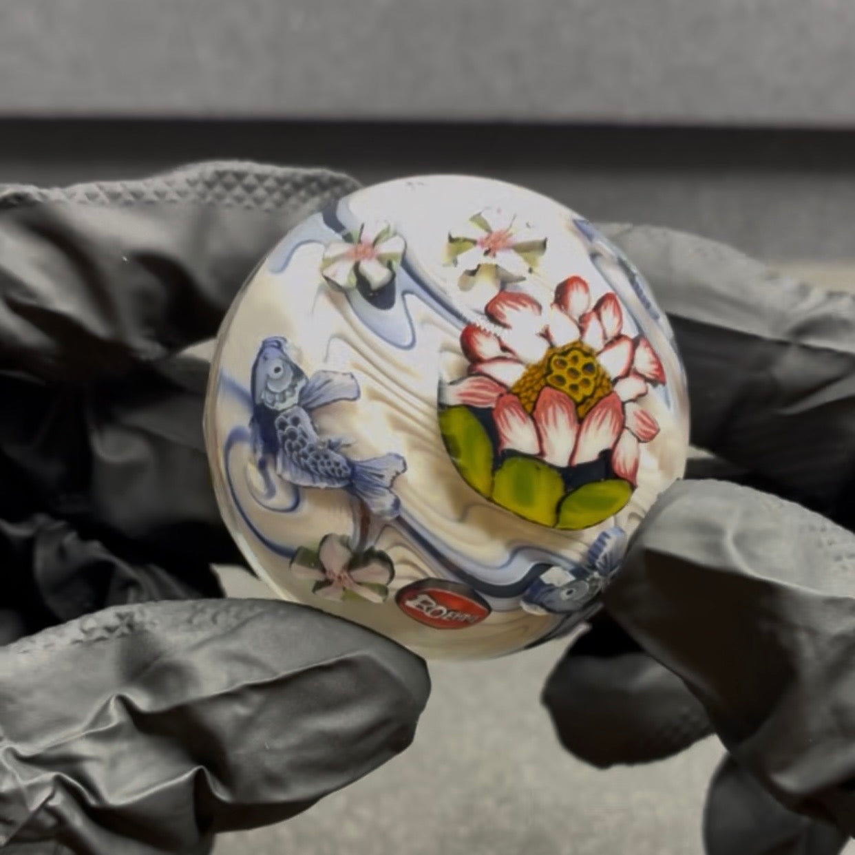 Stephen Boehme X Mr. Facet Buddha Koi Fish Marble 2" #419