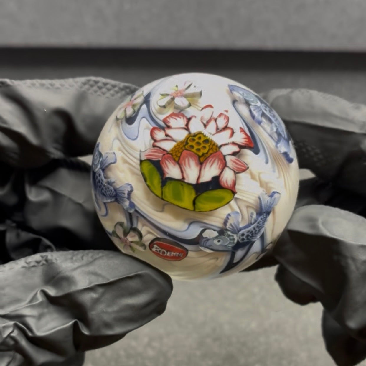 Stephen Boehme X Mr. Facet Buddha Koi Fish Marble 2" #419