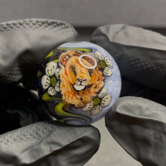 Stephen Boehme Lion Marble 1.3" #512