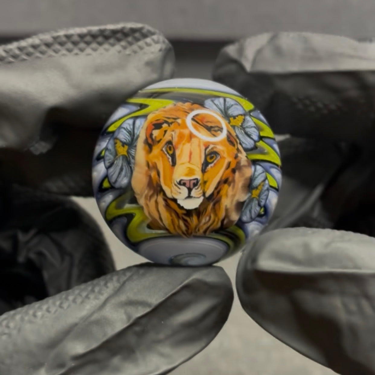 Stephen Boehme Lion Marble 1.3" #514