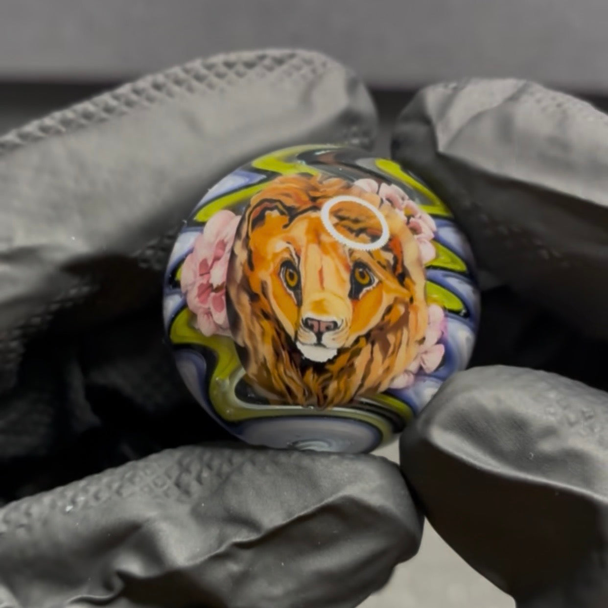 Stephen Boehme Lion Marble 1.3" #516