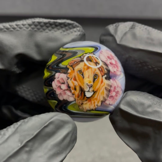 Stephen Boehme Lion Marble 1.3" #518