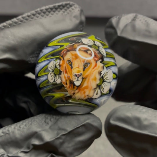 Stephen Boehme Lion Marble 1.3" #519