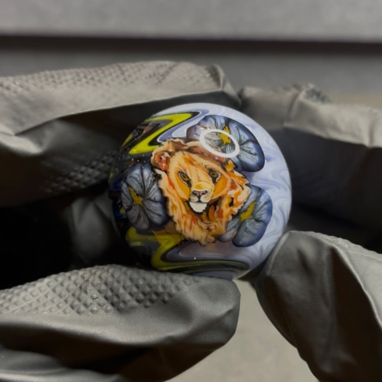 Stephen Boehme Lion Marble 1.3" #513