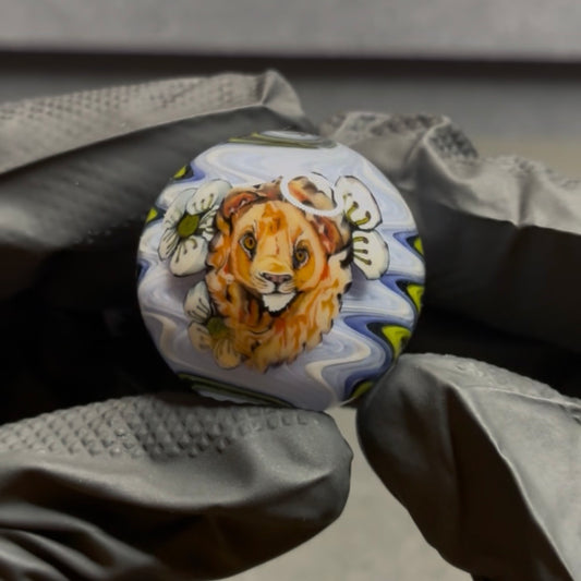 Stephen Boehme Lion Marble 1.3" #515