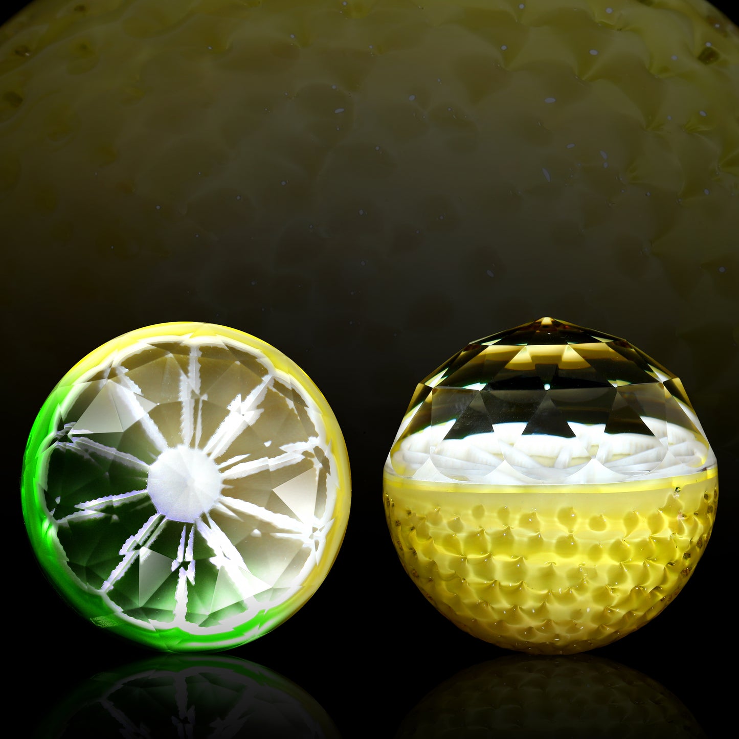Lyons x Pat Taylor Lemon Half Fruit Faceted Marble 1.7”