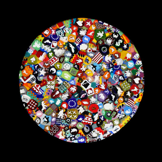 Ro Purser “RetRo” Retrospective Piece Framed Murrine Plate 5”